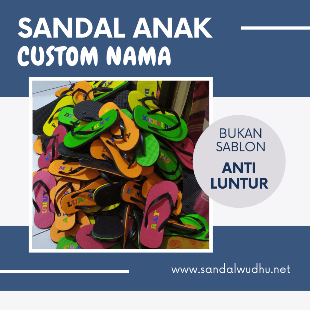 Sandal Anak Custom Nama Murah