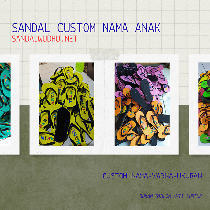 sandal custom nama anak