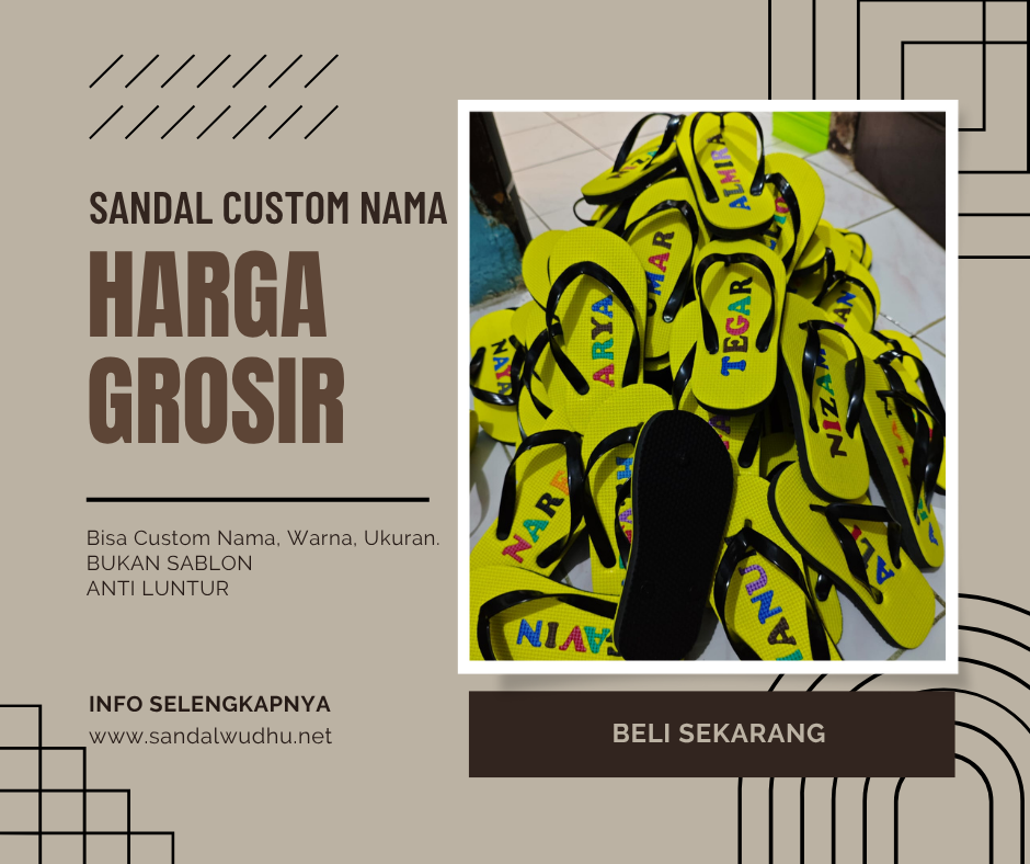 Sandal Custom Nama Harga Grosir