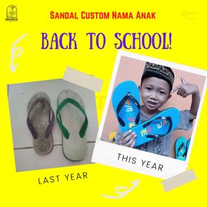 sandal custom nama