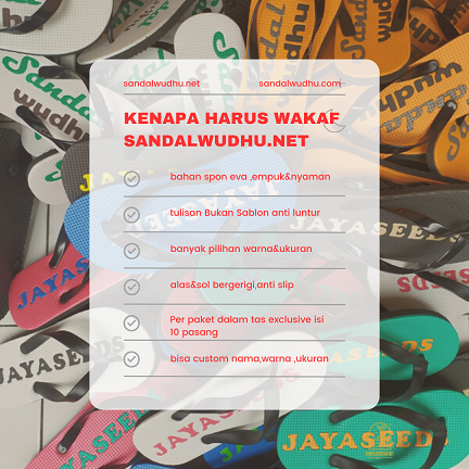 Sandal Wakaf Alternatif Sedekah Terbaik untuk Masjid di Indonesia