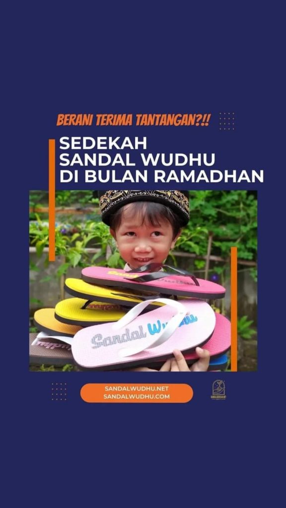 Sandal Wudhu Alternatif Sedekah Mengalirkan Pahala