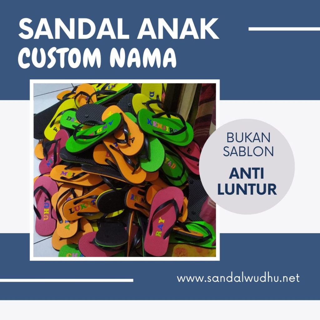 sandal anak custom nama