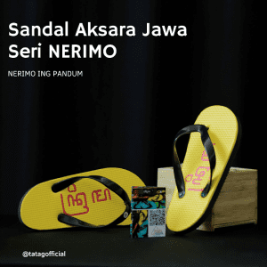 Sandal Aksara Jawa Seri NERIMO Sandal Aksara Jawa Seri NERIMO