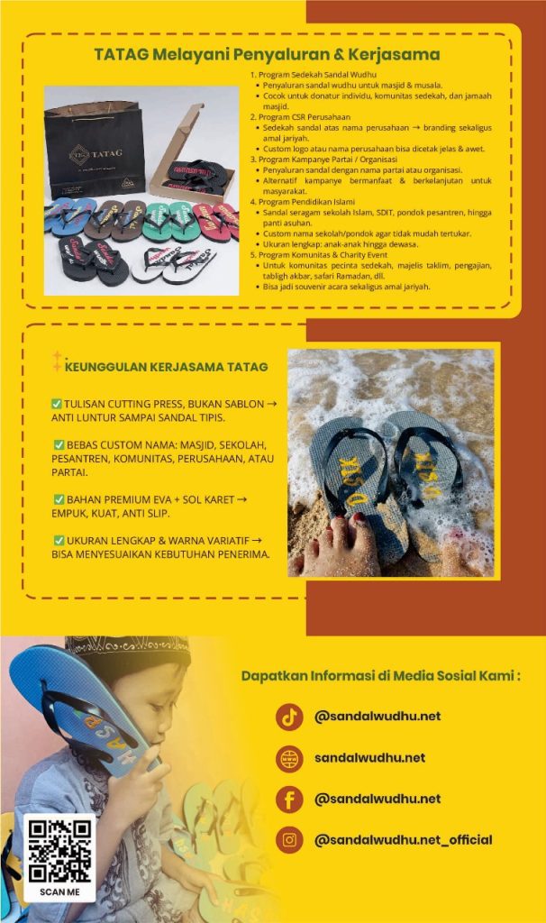 Sandal Wudhu Halal TATAG