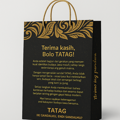 sandal aksara Jawa ha na ca ra ka TATAG